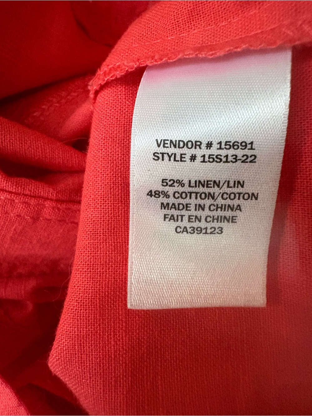 Northern Reflections Women’s coral button up jacket linen cotton Sz L - Picture 9 of 11